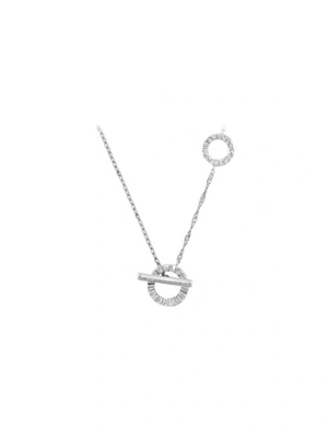 徐璐蔡文静闫桉同款 星陨星环OT扣项链轻奢小众法式简约耳饰