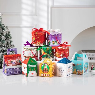 圣诞节平安果包装盒苹果盒小礼物糖果高档六角雪房子平安夜苹果礼