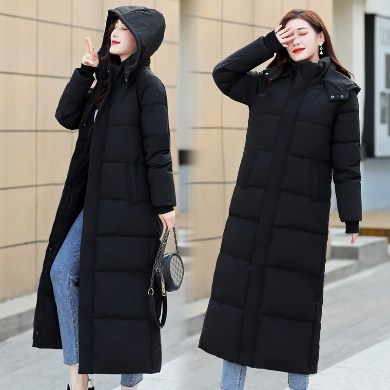 2022年冬季新款过膝加长羽绒棉服