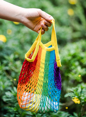 法国Filt镂空购物袋海边编织渔网包单肩镂空针织包包设计感手提包