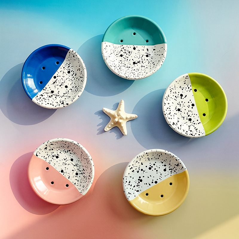 土耳其Kapka泼墨搪瓷沥水肥皂盒