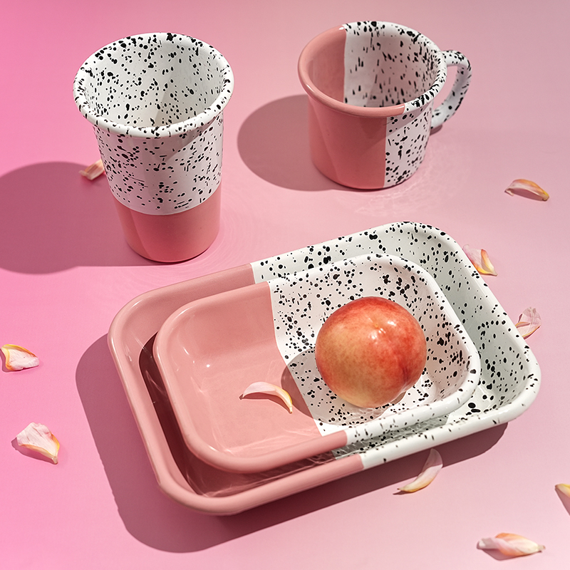 土耳其Kapka泼墨搪瓷圆盘大小号