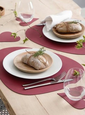 丹麦LIND DNA北欧轻奢环保皮革西餐垫ins防水防油餐桌隔热垫家用