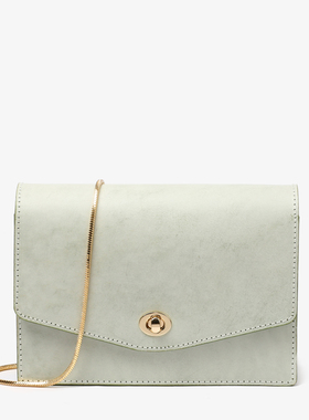 信封包女斜挎真皮女包新款2022法国小众包包洋气雾蜡皮链条小方包