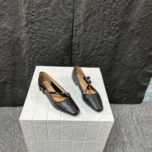 舒适经典 牛皮2CM 百搭法式 单鞋 9987 方头平底女鞋 撤柜断码