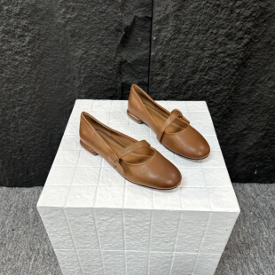 舒适经典 牛皮2CM 百搭法式 单鞋 9216 圆头平底女鞋 撤柜断码