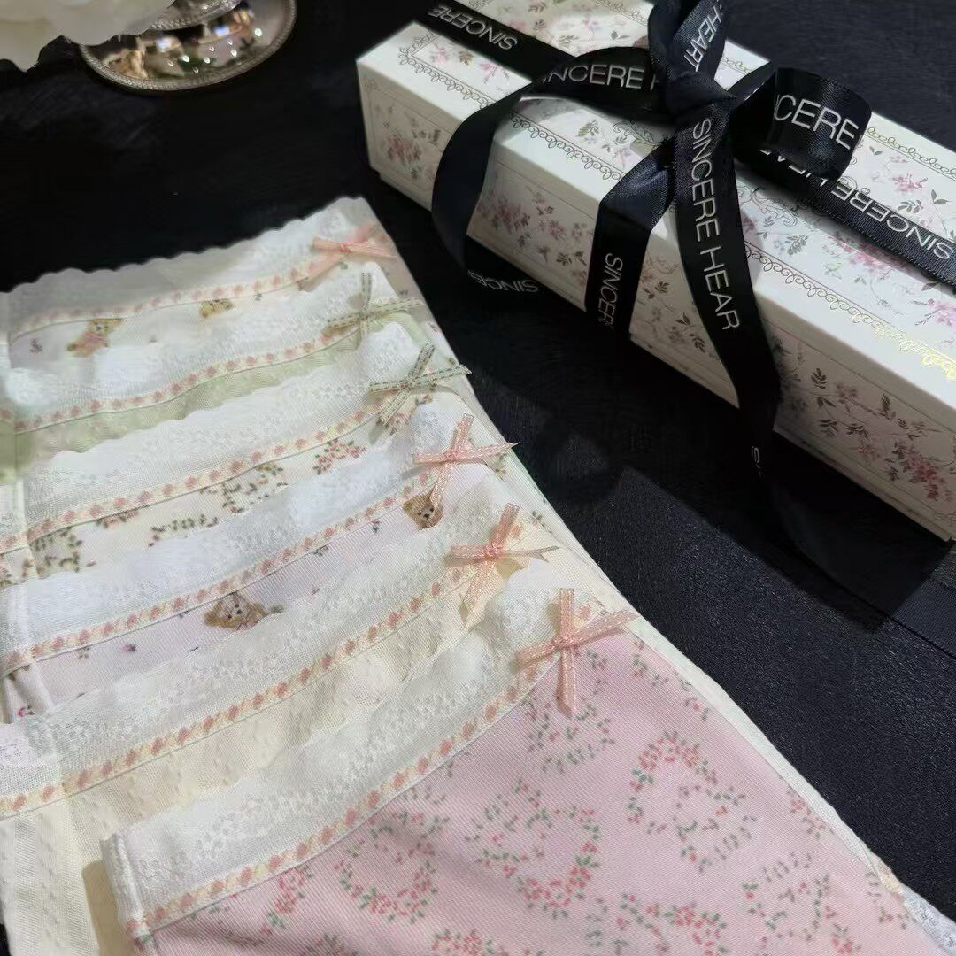 秘语新款内裤女可莉甜心中腰小熊三角裤舒适高弹复古透气底档女内