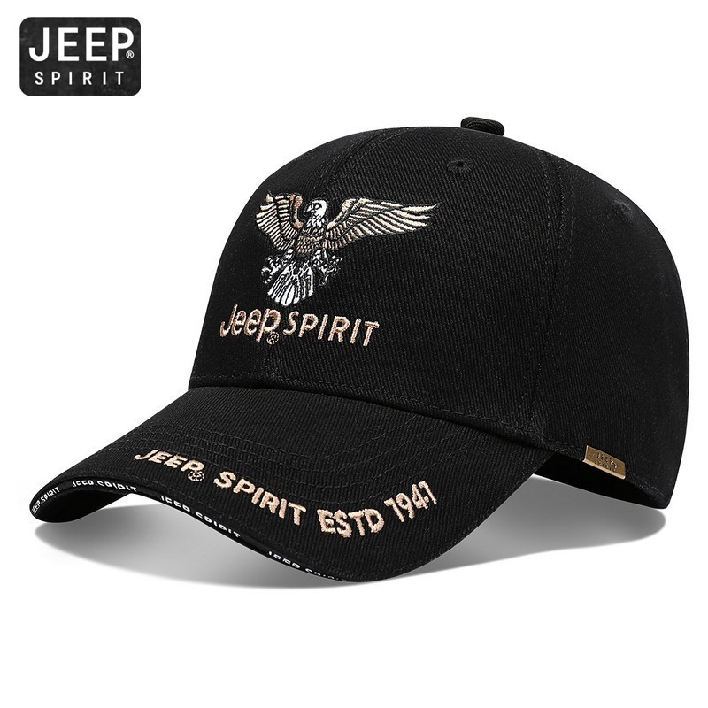 吉普2025新款四季纯棉硬顶鸭舌帽