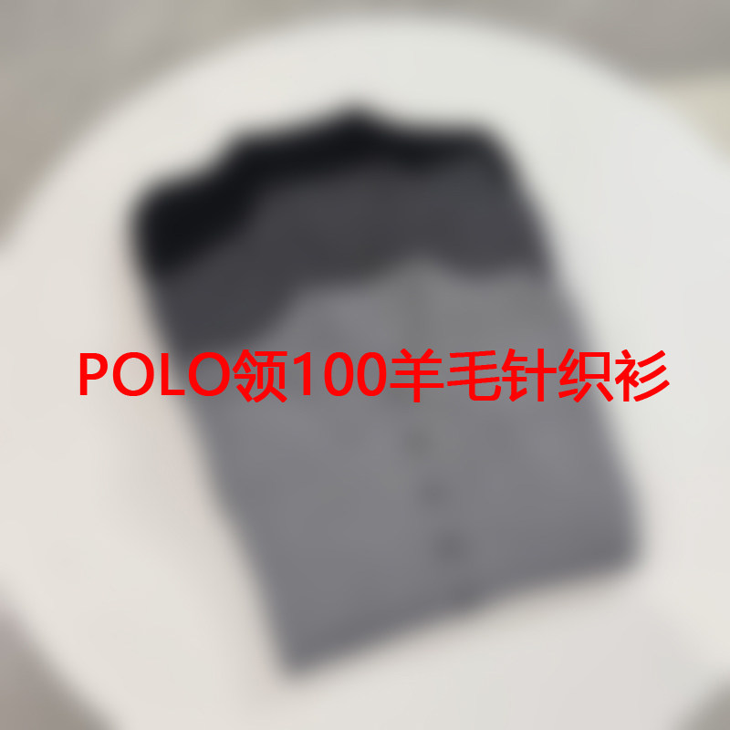 thumbnail for 25718 Yang S Lin Yi Jiao 60-Count 16-Needle Fine-Spun Cashmere-Like Wool Polo Collar Old Money Style Knitwear P01