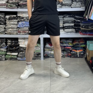 网眼透气3分裤 个性 开衩跑步速干短裤 男士 潮男 腰头训练健身三分裤