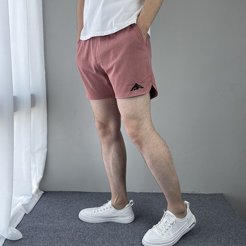 开衩运动短裤男三分裤针织棉弹力