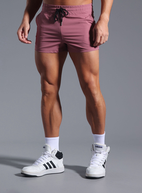 性感超短裤男士马拉松训练运动短裤青年二分裤衩速干弹力2分裤潮