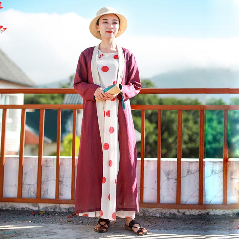 民族风棉麻汉服宽松外披女春秋春