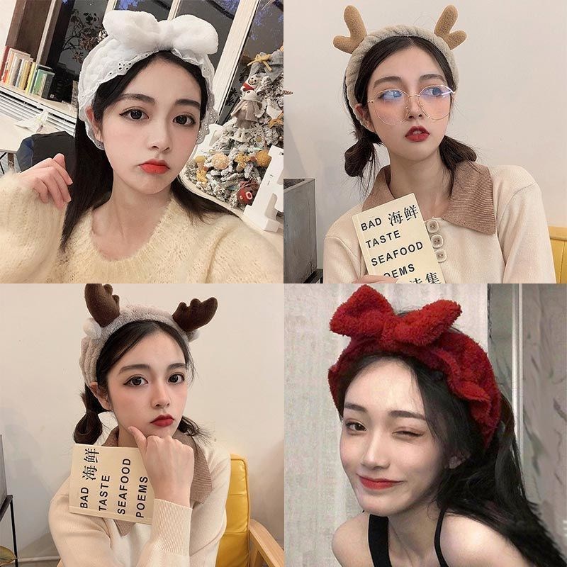 网红洗脸萌萌哒束发带女 韩版可爱发箍敷面膜洗头头套学饰