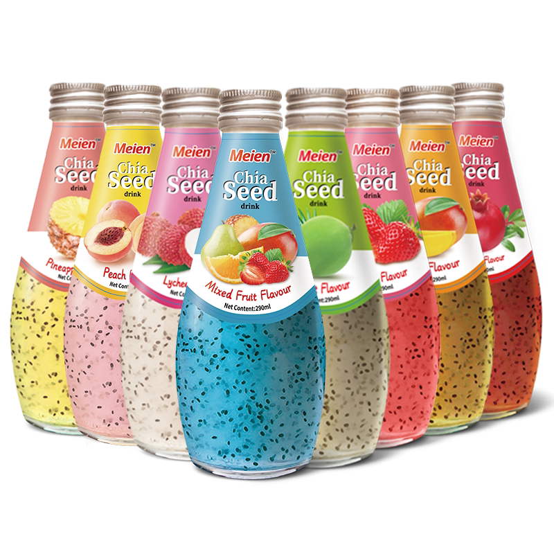 泰国进口美恩奇亚籽果汁饮料290ml*4瓶芒果荔枝椰子味网红零食