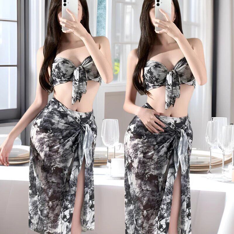 【酷拽小妹】bikini比基尼分体游泳衣女韩系温泉性感三件套泳装