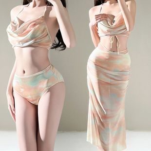 泳衣女bikini性感分体比基尼三件套遮肚显瘦海边网红度假沙滩泳装