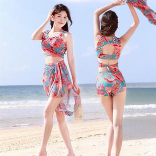 夏日宠儿 bikini比基尼分体三件套性感温泉度假海边游泳衣女新