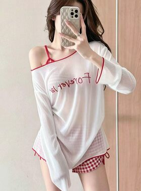 分体泳衣女海边度假三件套长袖多巴胺大码微胖mm遮肚显瘦长袖泳装