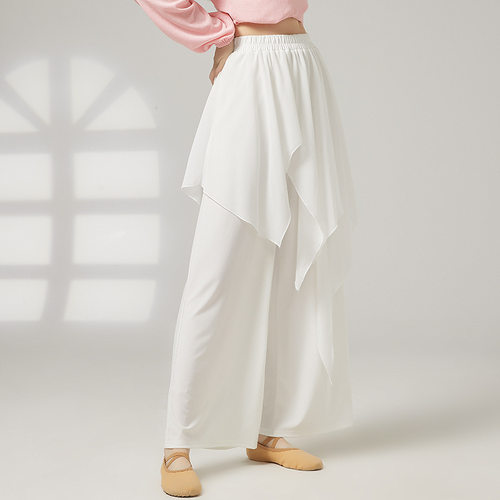 显瘦垂感古典舞练功服阔腿裤长裤