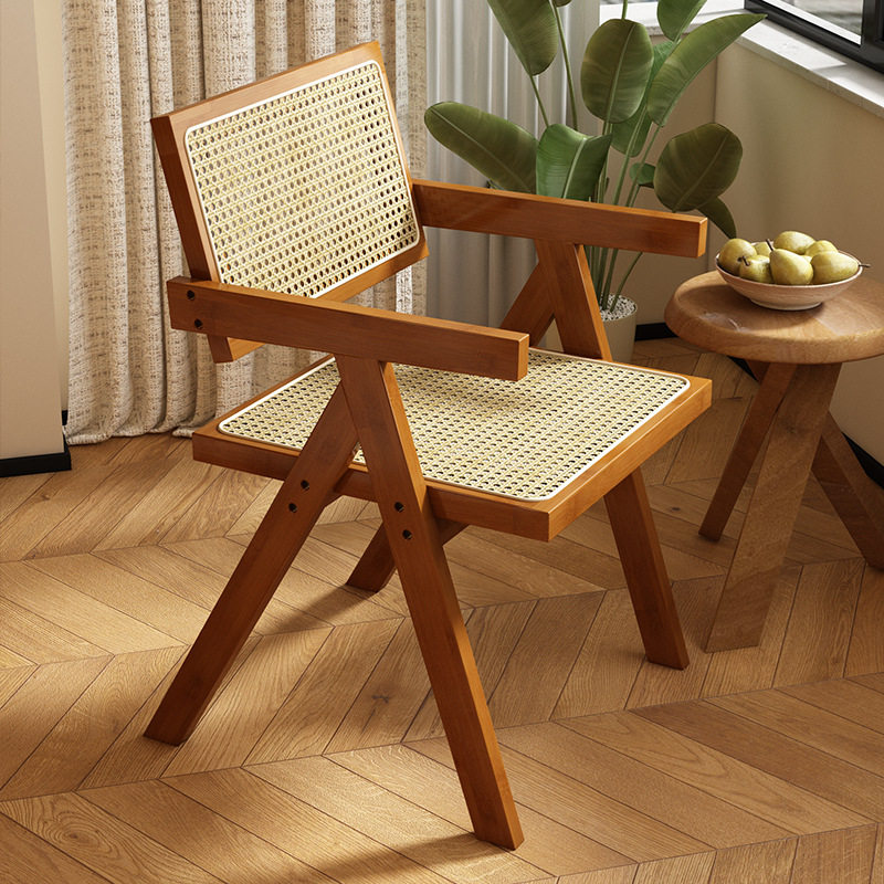 休闲椅咖啡屋清吧露营椅子酒店阳台透气高颜值舒适久坐高靠背藤椅