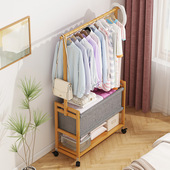衣帽架落地挂衣架卧室床边放衣服神器可移动置物展示架开放式 衣柜