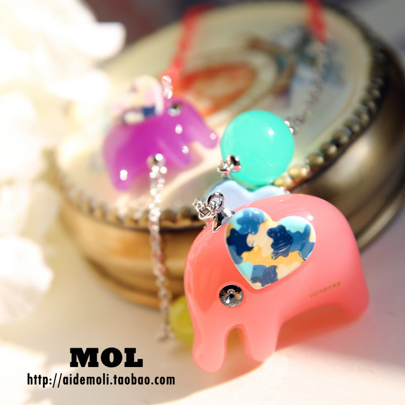 韩国进口 aznavour az   萌到心都融化了 大象毛衣链长链项链