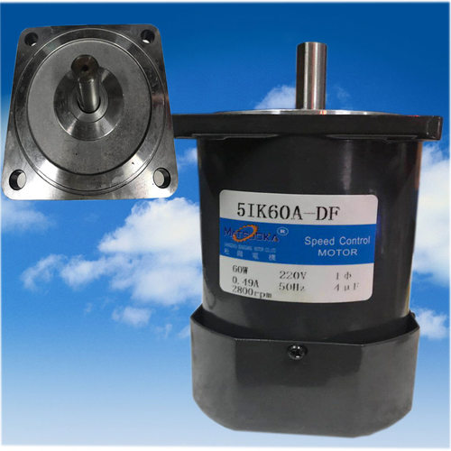 松岗5IK60A-DF二极2800转轴径12单相220V60W减速电机调速马达