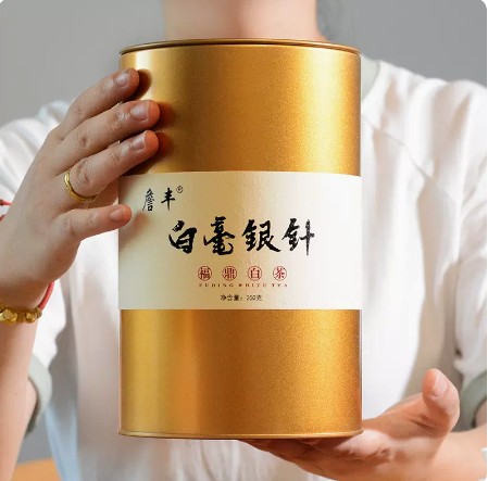 詹豐2025春茶葉白毫銀針特級明前頭采福鼎白茶散禮盒罐裝250g