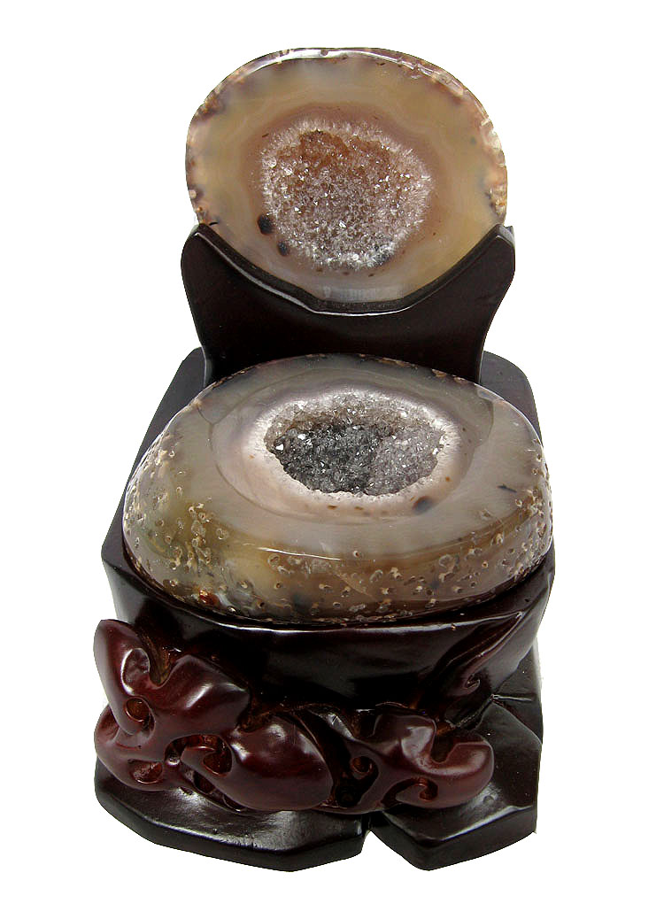 实物天然水晶摆件玛瑙聚宝盆1.6公斤现货招财进宝