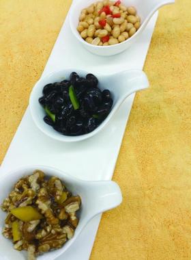 2套包邮白色陶瓷特色配菜碟西餐鱼子酱碟火锅沙茶酱油辣椒配料碟