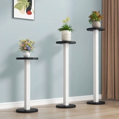 花架子客厅阳台花盆架单脚钢木架北欧简约落地式 铁艺花台架绿萝架