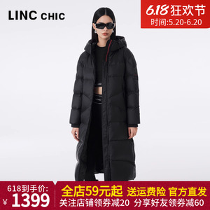 【赵小棠明星同款】LINCCHIC金羽杰2023冬长款羽绒服女Y23808192