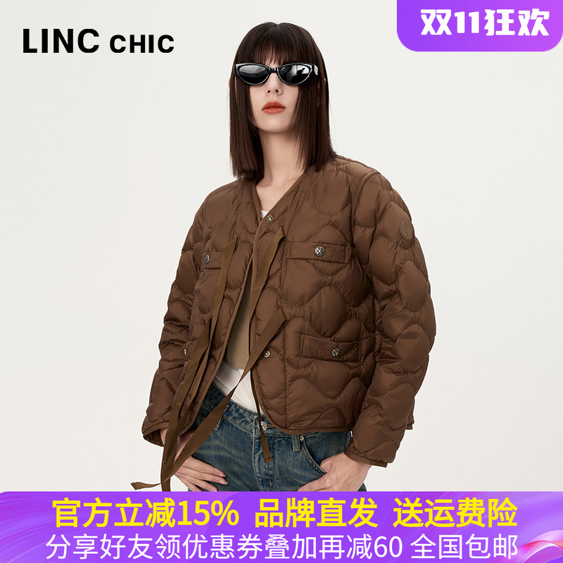 金羽杰秋冬短款轻薄圆领羽绒服