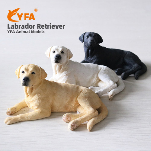 YFA模玩拉布拉多仿真狗车载摆件
