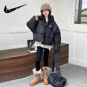耐克顿女童羽绒服冬季白鸭绒加厚保暖儿童外套洋气潮牌时尚面包服