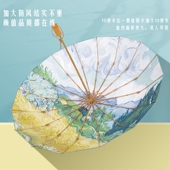 16骨手动加大加固防风暴晴雨两用伞自动折叠彩胶防晒防紫外线伞女