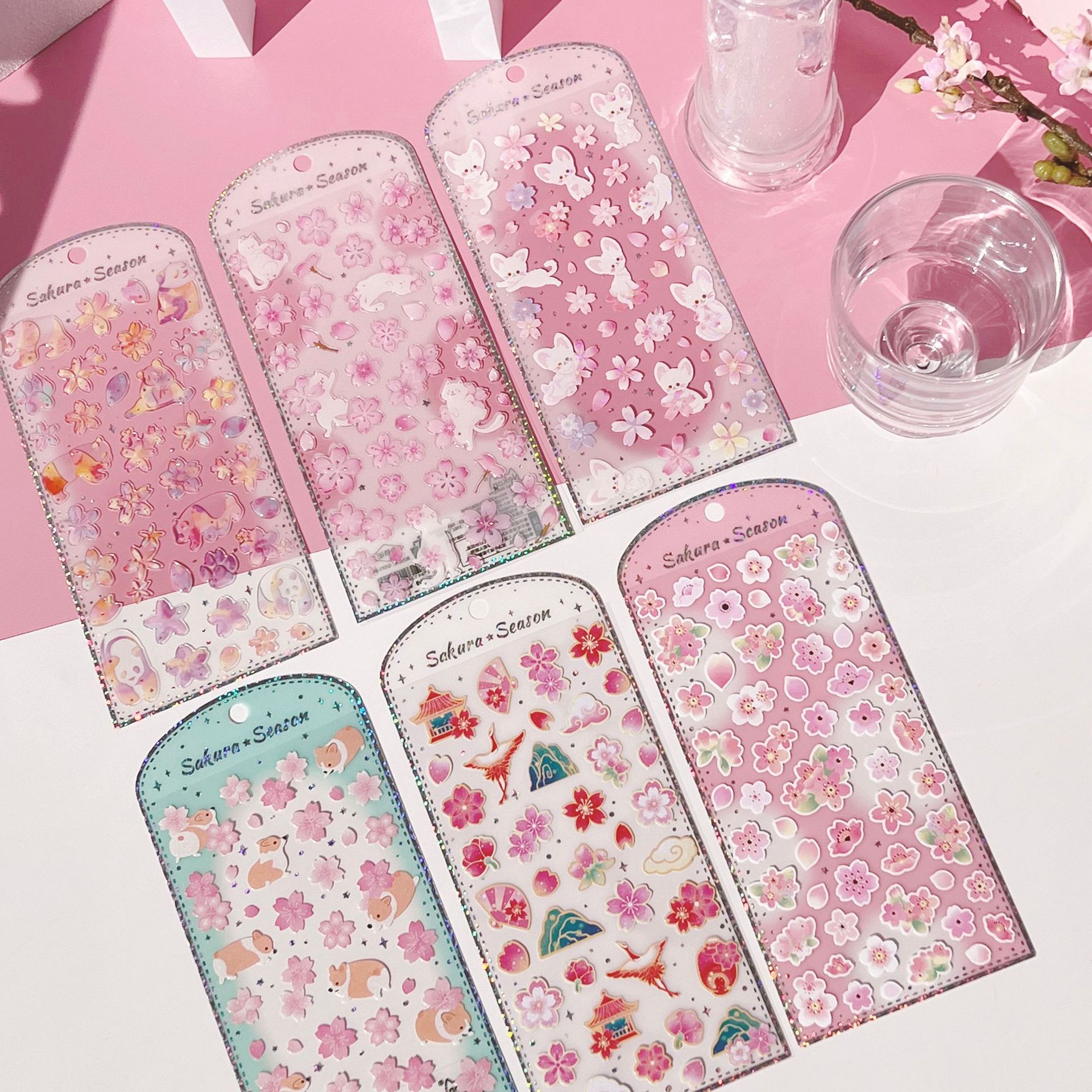 nekoni滴胶平面贴纸唯美卡通