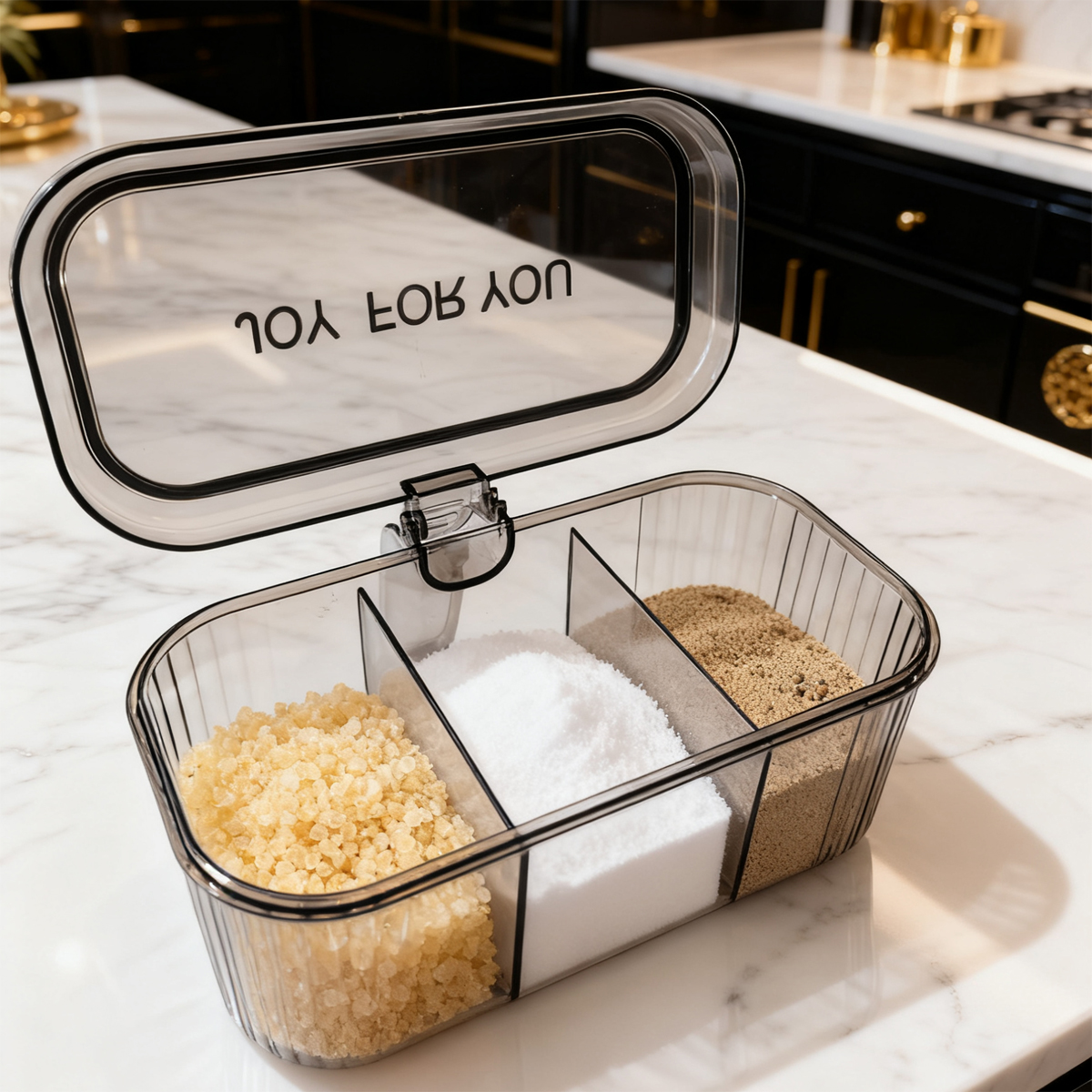 透明分格调料盒大容量3格