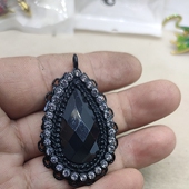 黑镍色满钻项链坠 17满29元 包邮 配件材料