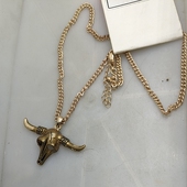 43满29元 包邮 牛头项链