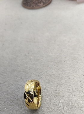 37满29元包邮  镀真金简约戒指