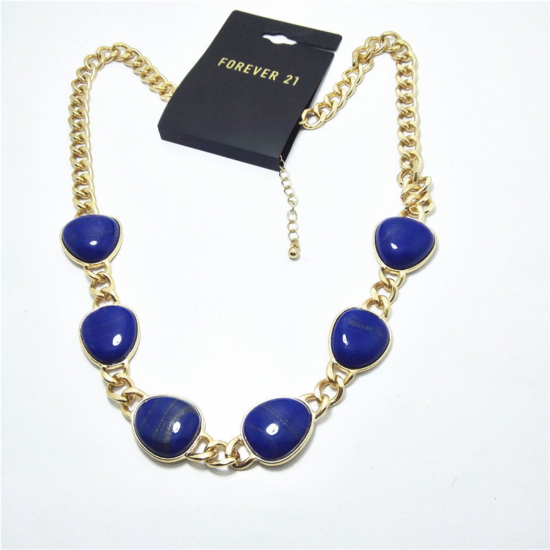 饰品时尚风质感镶嵌项链