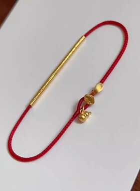 如意平安扣红绳手链女手工编织红手绳2026属马的本命年吉祥佩戴物