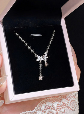 温柔风铃兰花流苏项链女配饰2026新款颈链锁骨链配礼服婚纱送女友