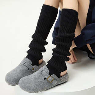 小腿袜 袜子冬季 搭配瑜伽裤 踩脚袜套针织堆堆袜秋冬女雪地靴鲨鱼裤