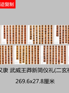 汉隶武威王莽新简仪礼(二玄社)高清微喷学习临摹书法名家隶书字帖