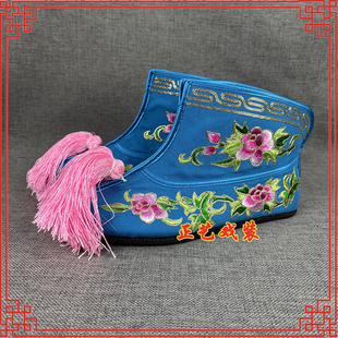 戏曲戏剧京剧北京精品鞋靴武旦女打靴女彩快战靴轮胎地平底彩快