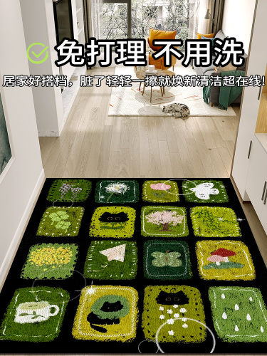 简约皮革入户门地垫进门门垫家用防滑踩脚垫PVC可擦免洗裁剪地毯