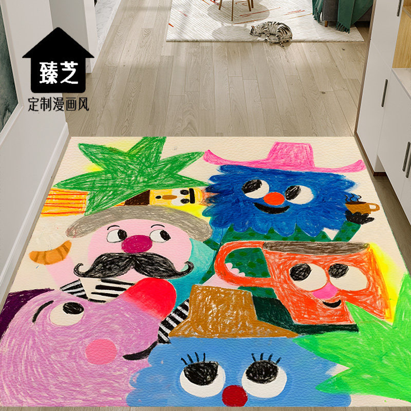 入户门地垫进门门口门垫脚垫可擦免洗家用防水可裁剪皮革PVC地毯